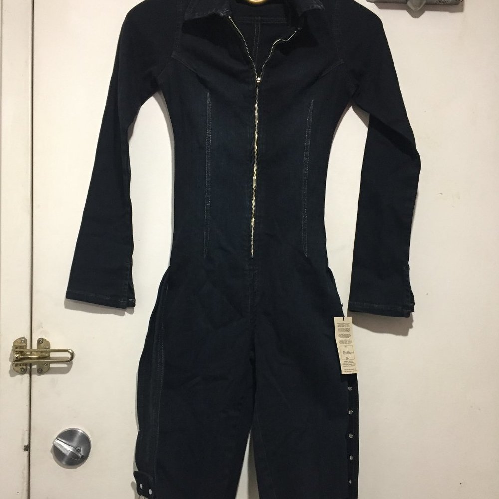 VINTAGE BIG SEVEN DENIM SHORT JUMPSUITS SIZE 36